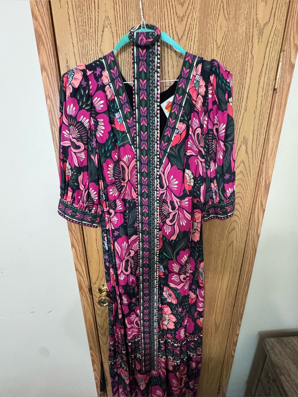 Farm Rio Floral Print Puff Sleeve Dress - Picture 6 of 16